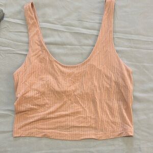 Aerie Peach Ribbed Tank Top